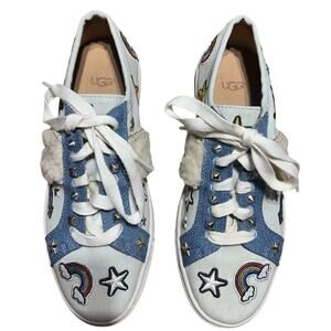 UGG Patch It Bleach Denim Bling platform fashion sneakers